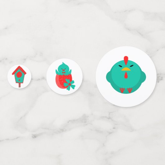 Bird Table Confetti Konfetti (Rückseiten)