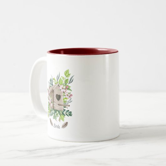 Bird Tasse Lila Finch (Vorderseite Links)