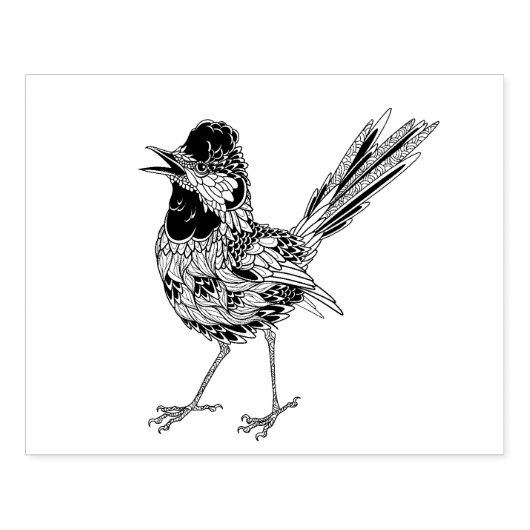 Bird Tattoo 2 Gummistempel (Prägung)