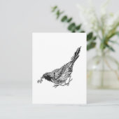 Bird Tattoo Postkarte (Stehend Vorderseite)