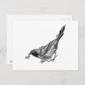 Bird Tattoo Postkarte (Vorne/Hinten)