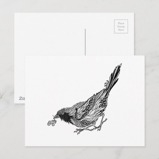 Bird Tattoo Postkarte (Vorne/Hinten)