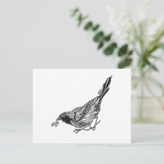 Bird Tattoo Postkarte (Stehend Vorderseite)