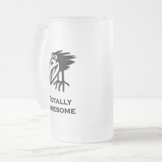 Bird total Phantastisch Mattglas Bierglas (Vorderseite Links)