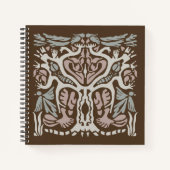 Bird Tree Ecosystem Art Hand-drawn Abstract Notizblock (Vorderseite)