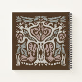 Bird Tree Ecosystem Art Hand-drawn Abstract Notizblock (Rückseite)