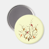 Bird Tree Magnet (Vorderseite/Rückseite)