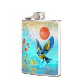 Bird Tree Sun Flachmann (Links)