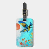 Bird Tree Sun Gepäckanhänger (Vorderseite vertikal)