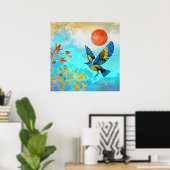 Bird Tree Sun Poster (Heimbüro)