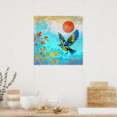 Bird Tree Sun Poster (Küche)