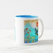 Bird Tree Sun Zweifarbige Tasse (VorderseiteRechts)