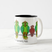 Bird Twitcher Mug, Name Can Be Added Zweifarbige Tasse (VorderseiteRechts)