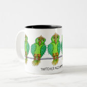 Bird Twitcher Mug, Name Can Be Added Zweifarbige Tasse (Vorderseite Links)