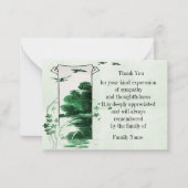 Bird über Green Tree Danke Karte (Vorderseite)