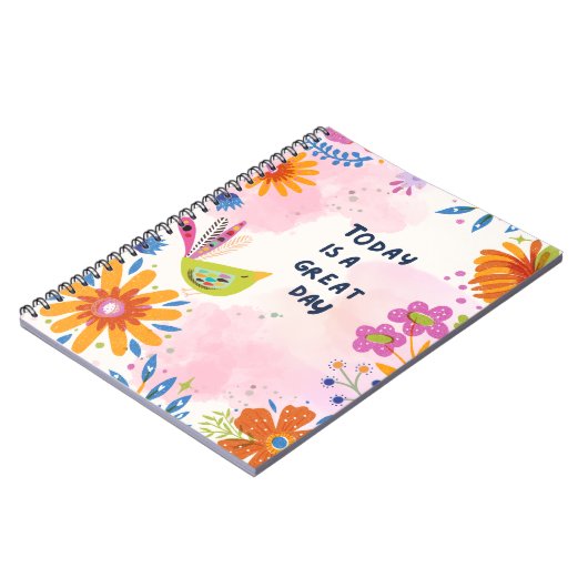 Bird und Blume Notebook Journal Notizblock (Linke Seite)