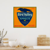 Bird Valley Apple Crate LabelWatsonville, CA Poster (Küche)