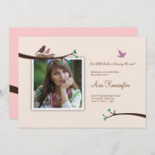 Bird verlassend Nest Foto Abschluss Ankündigung (Vorne/Hinten)