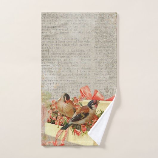 Bird Vintages Bad Handtuch Set (Handtuch)