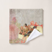 Bird Vintages Bad Handtuch Set (Waschlappen)