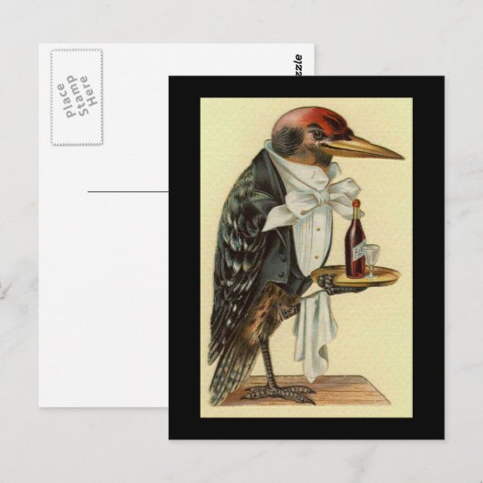 Bird Waiter Postkarte (Vorne/Hinten)