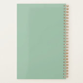 Bird Watcher Blue Orange Green Starling auf Limone Planer (Rückseite)