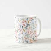 Bird Watcher Gift Blue Bird Lover Floral Geburtsta Kaffeetasse (VorderseiteRechts)