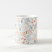 Bird Watcher Gift Blue Bird Lover Floral Geburtsta Kaffeetasse (Mittel)