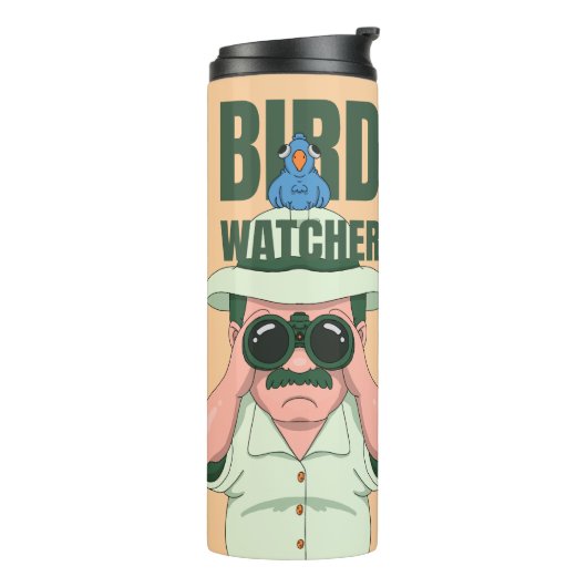 Bird Watcher Hobby birdwatching wildlife observer Thermosbecher (Nach links gedreht)