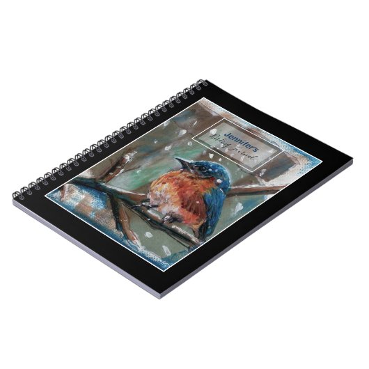 Bird Watcher Journal mit Bluebird Art Notizblock (Linke Seite)