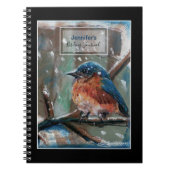 Bird Watcher Journal mit Bluebird Art Notizblock (Vorderseite)