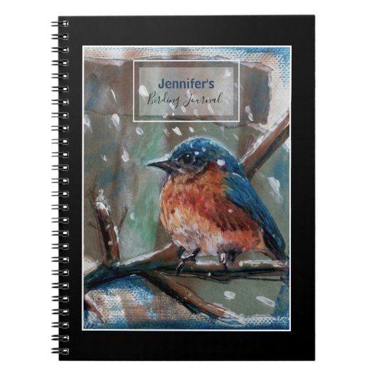 Bird Watcher Journal mit Bluebird Art Notizblock (Vorderseite)