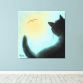 Bird Watcher Stretched Leinwand (Insitu (Holzboden))