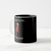 Bird Watchers Liebe Trump Zweifarbige Tasse (Vorderseite Links)