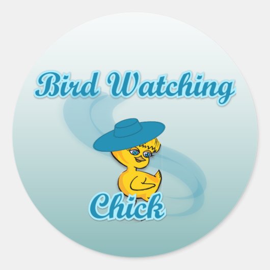 Bird Watching Chick #3 Runder Aufkleber (Vorderseite)