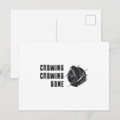 Bird Watching Crowing Gone Funny Bird Watcher Postkarte (Vorne/Hinten)