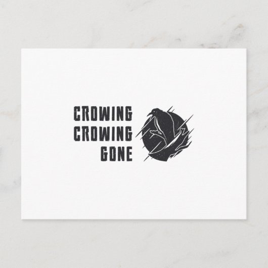 Bird Watching Crowing Gone Funny Bird Watcher Postkarte (Vorderseite)