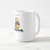 Bird Watching Funny Cartoon Character Ironic Humor Kaffeetasse (VorderseiteRechts)