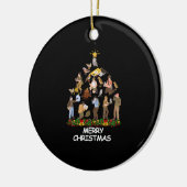 Bird Watching Weihnachtsbaum frohe Weihnachten Keramik Ornament (Links)