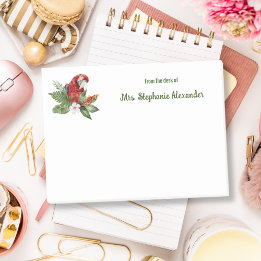 Bird-Water-Color-Papagei vom Schreibtisch aus kleb Post-it Klebezettel