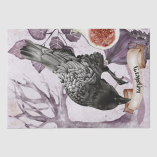 Bird Watercolor Fall Mysteriöses Orakel im Herbst Seidenpapier