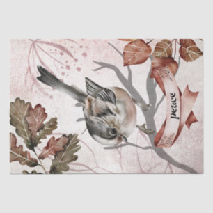 Bird Watercolor Fall Mysteriöses Orakel im Herbst Seidenpapier