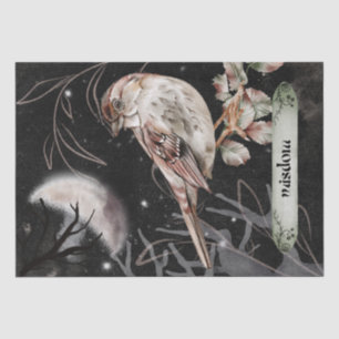 Bird Watercolor Fall Mysteriöses Orakel im Herbst Seidenpapier
