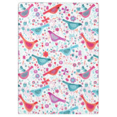 Bird Watercolor Floral Boho Klemmbrett (Rückseite)