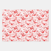Bird Watercolor Red Geschenkpapier Set (Vorderseite 2)
