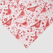 Bird Watercolor Red Seidenpapier (Ausschnitt)