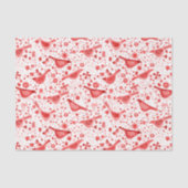 Bird Watercolor Red Seidenpapier (Vorderseite)