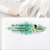 Bird Wildlife Painting Loon Address Label (Insitu)