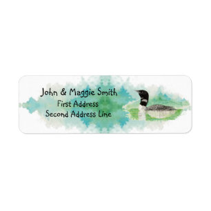 Bird Wildlife Painting Loon Address Label