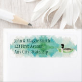 Bird Wildlife Painting Loon Address Label (Insitu)